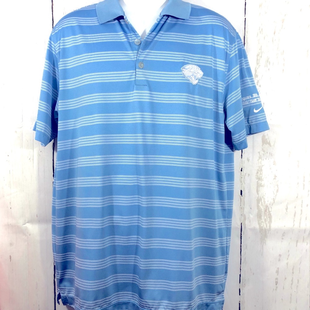 Men's Large Nike Golf Dri-Fit Tour Performance Polo Jacksonville Jaguars/Pepsi